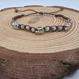 Bracelet Enchainement Coquillage et Tortue
